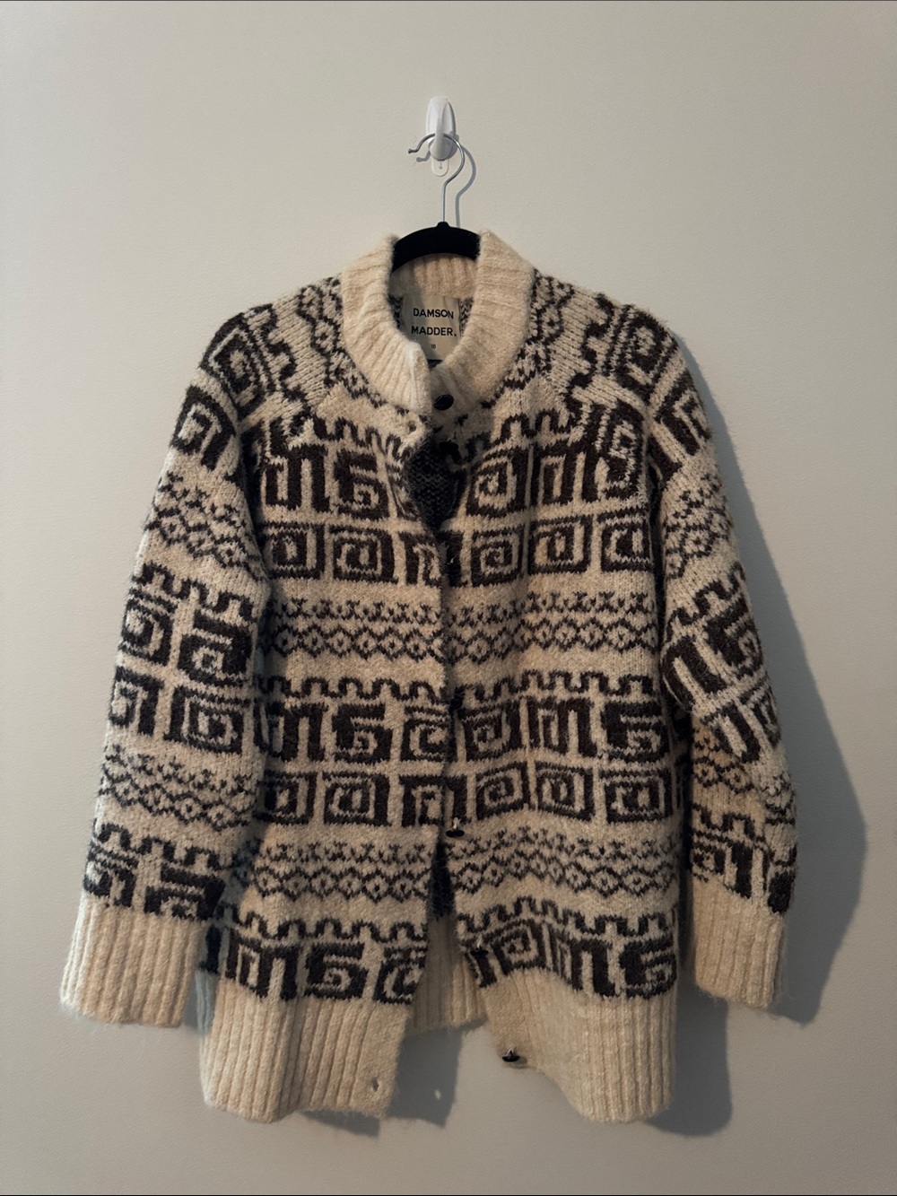 Damson Madder patterned cardigan